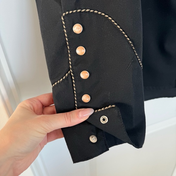 SCULLY | Black Snap front Western Shirt - Size medium - Picture 3 of 12